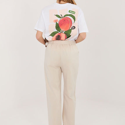 Rue Paris Women's Professional Trousers with Stretch and Pockets