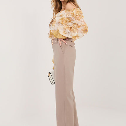Rue Paris Women's Professional Trousers with Stretch and Pockets