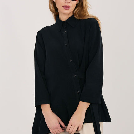 Rue Paris Professional Long Sleeve Shirt with Soft Fabric & Tailored F