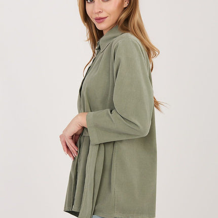 Rue Paris Professional Long Sleeve Shirt with Soft Fabric & Tailored F
