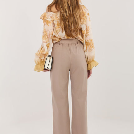 Rue Paris Women's Professional Trousers with Stretch and Pockets