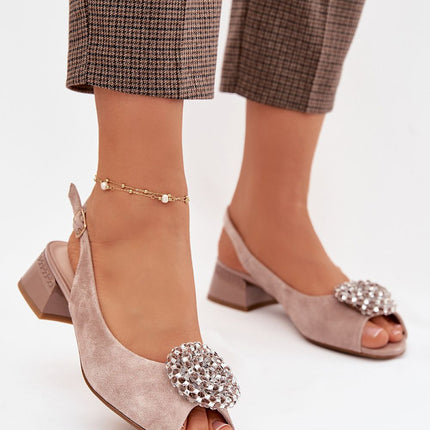 Step in Style Women's Heel Sandals - Comfortable Footbed & Elegant Des