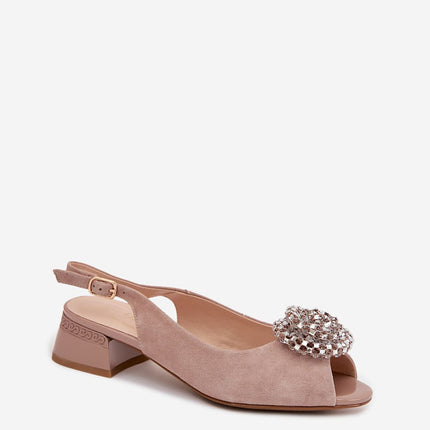 Step in Style Women's Heel Sandals - Comfortable Footbed & Elegant Des