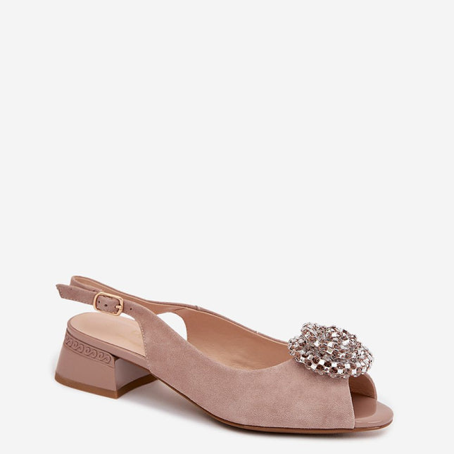 Step in Style Women's Heel Sandals - Comfortable Footbed & Elegant Des