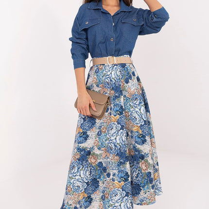 Italy Moda Women's Professional A-Line Skirt with Pockets and Stretch