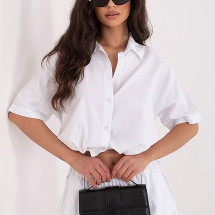 Italy Moda Professional Short Sleeve Shirt - Breathable Fabric, Classi