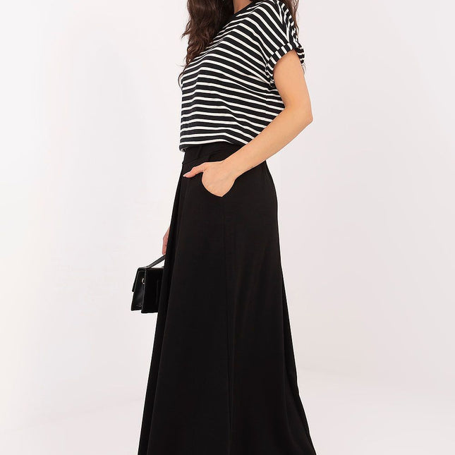 Relevance Women's Professional Long Skirt with Pockets and Stretch Fab