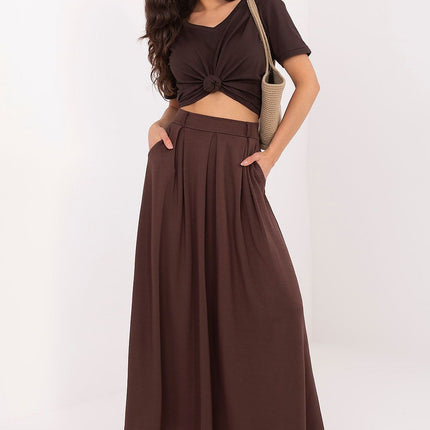 Relevance Women's Professional Long Skirt with Pockets and Stretch Fab