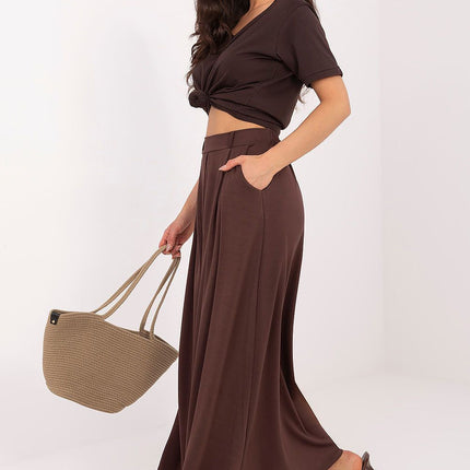 Relevance Women's Professional Long Skirt with Pockets and Stretch Fab