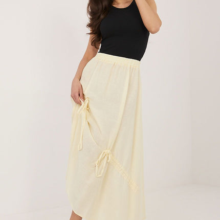 Italy Moda Elegant Long Skirt with Pleated Design and Comfortable Fit