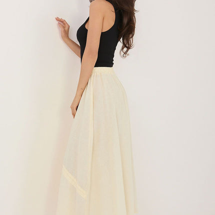 Italy Moda Elegant Long Skirt with Pleated Design and Comfortable Fit
