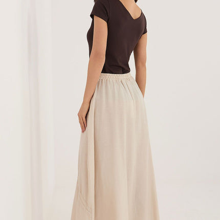 Italy Moda Elegant Long Skirt with Pleated Design and Comfortable Fit