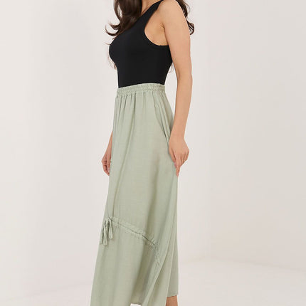 Italy Moda Elegant Long Skirt with Pleated Design and Comfortable Fit