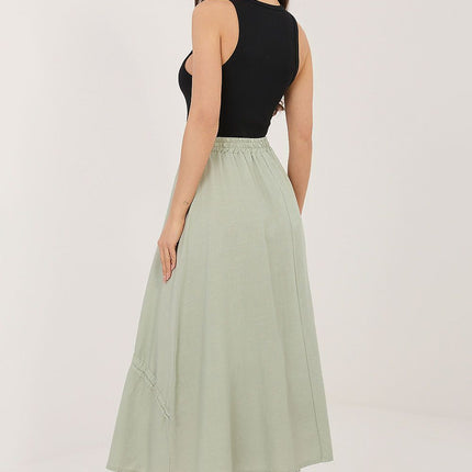 Italy Moda Elegant Long Skirt with Pleated Design and Comfortable Fit