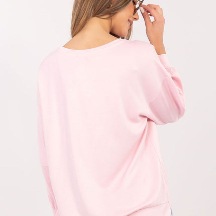 Rue Paris Classic Fit Sweatshirt with Soft Fleece Lining & Ribbed Cuff