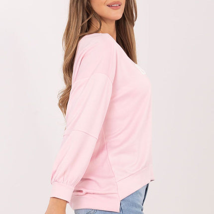 Rue Paris Classic Fit Sweatshirt with Soft Fleece Lining & Ribbed Cuff