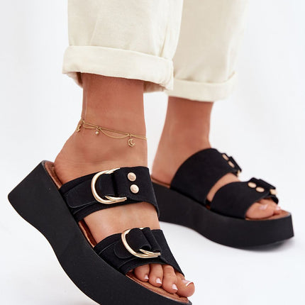 Step in Style Women's Platform Sandals with Cushioned Insole and Adjus