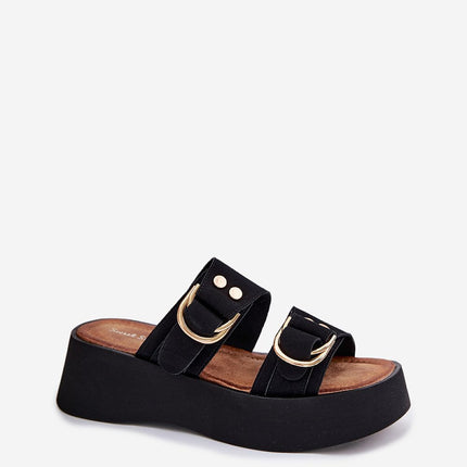 Step in Style Women's Platform Sandals with Cushioned Insole and Adjus