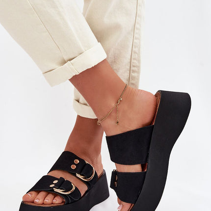 Step in Style Women's Platform Sandals with Cushioned Insole and Adjus
