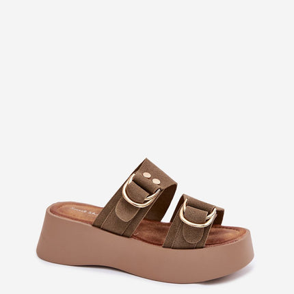Step in Style Women's Platform Sandals with Cushioned Insole and Adjus