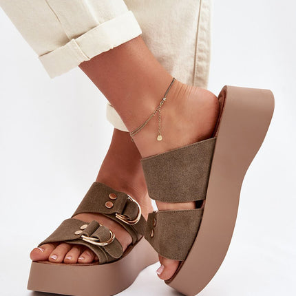 Step in Style Women's Platform Sandals with Cushioned Insole and Adjus