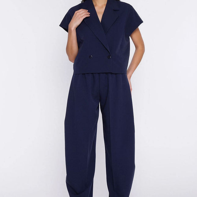 Nife Women's Professional Trousers with Tailored Fit and Stretch Fabri