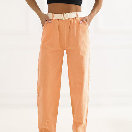 Italy Moda Professional Corduroy Trousers with Stretch Fit & Pockets