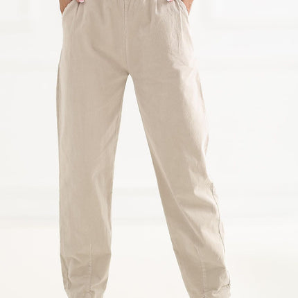 Italy Moda Professional Corduroy Trousers with Stretch Fit & Pockets