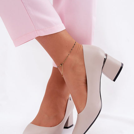 Step in Style Women's Block Heel Pumps - Comfortable & Elegant Design