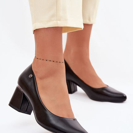 Step in Style Women's Block Heel Pumps - Comfortable & Elegant Design
