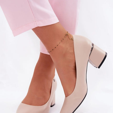 Step in Style Women's Block Heel Pumps - Comfortable & Elegant Design