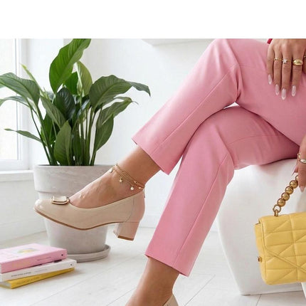 Solea Professional Block Heel Pumps with Comfort Insole and Durable De