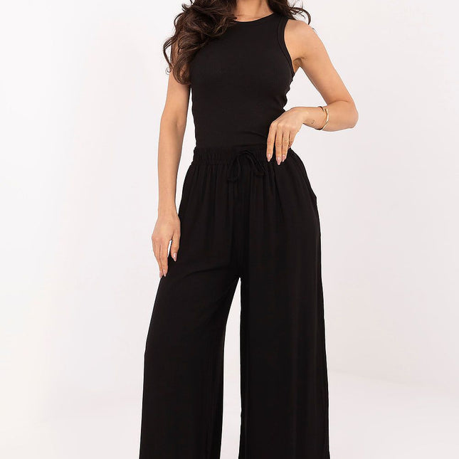 Italy Moda Women's Professional Trousers with Stretch Fabric and Pocke