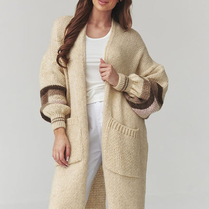 Makadamia Professional Knit Cardigan with Button Closure and Pockets