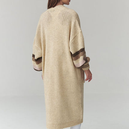 Makadamia Professional Knit Cardigan with Button Closure and Pockets