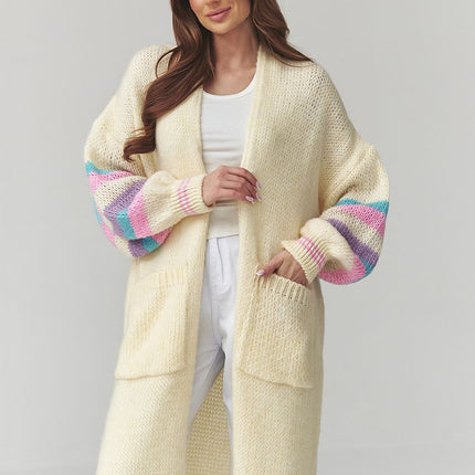 Makadamia Professional Knit Cardigan with Button Closure and Pockets