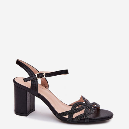 Step in Style Women's Heel Sandals with Cushioned Footbed & Elegant De