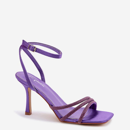 Step in Style Women's Heel Sandals with Cushioned Footbed and Elegant