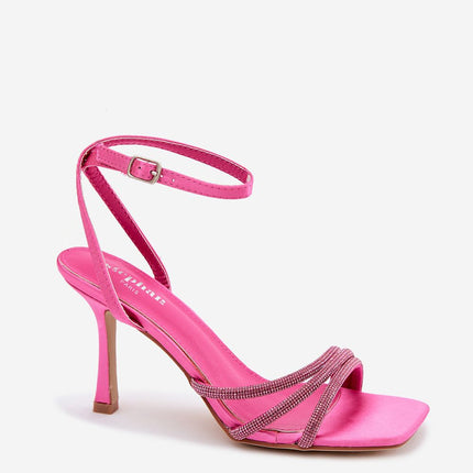 Step in Style Women's Heel Sandals with Cushioned Footbed and Elegant