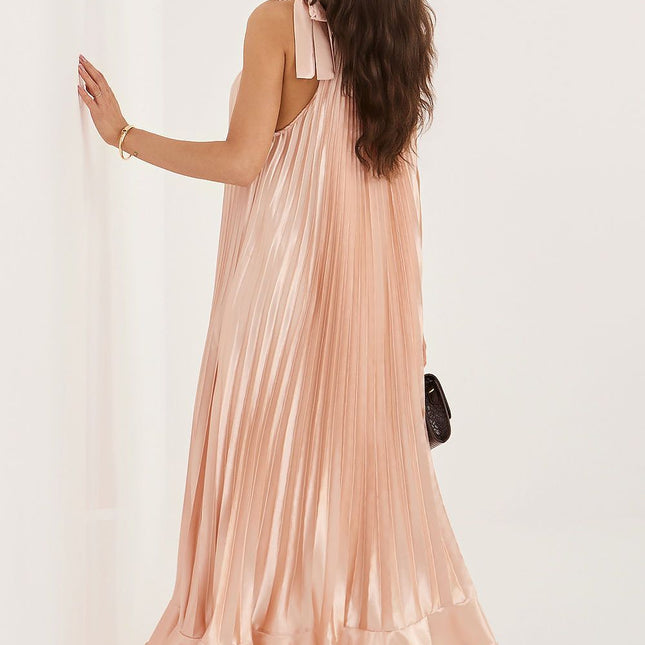 Rue Paris Elegant Cocktail Dress with Sleeveless Design & Flowy Skirt