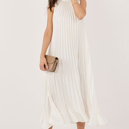 Rue Paris Elegant Cocktail Dress with Sleeveless Design & Flowy Skirt