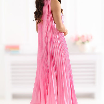 Rue Paris Elegant Cocktail Dress with Sleeveless Design & Flowy Skirt