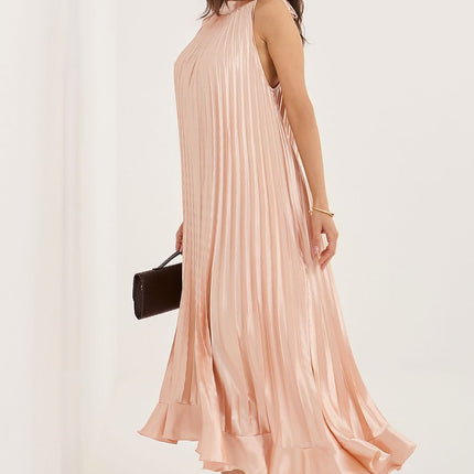 Rue Paris Elegant Cocktail Dress with Sleeveless Design & Flowy Skirt