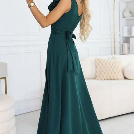 Numoco Elegant Long Dress with Adjustable Waist and Soft Fabric