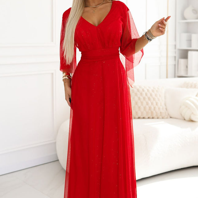 Numoco Elegant Long Dress with Pockets and Adjustable Straps
