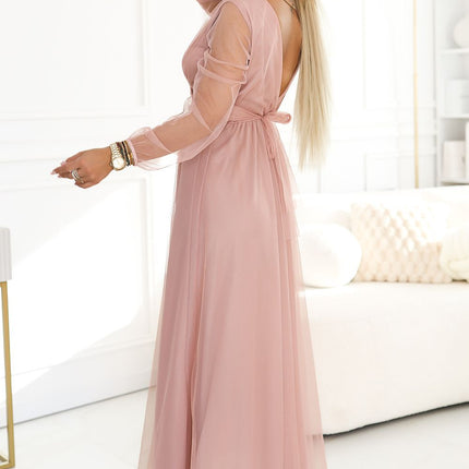 Numoco Elegant Long Dress with Sleeveless Design and Flowy Fabric