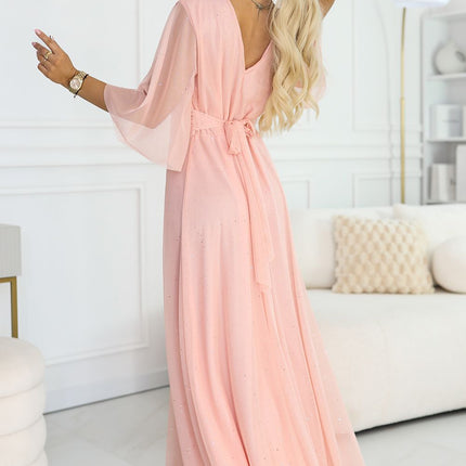 Numoco Elegant Long Dress with Sleeveless Design and Flowy Fabric