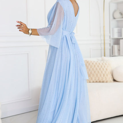 Numoco Elegant Long Dress with Sleeveless Design and Flowy Fabric