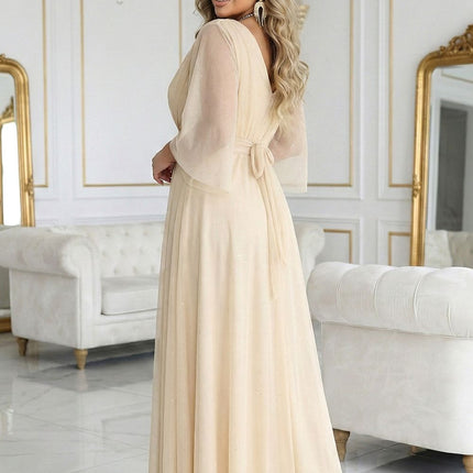 Numoco Elegant Long Dress with Sleeveless Design and Flowy Fabric