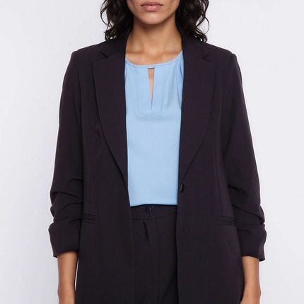 Nife Women's Professional Blazer Jacket with Tailored Fit & Pockets